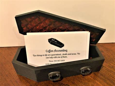 Coffin Business Card Holder .